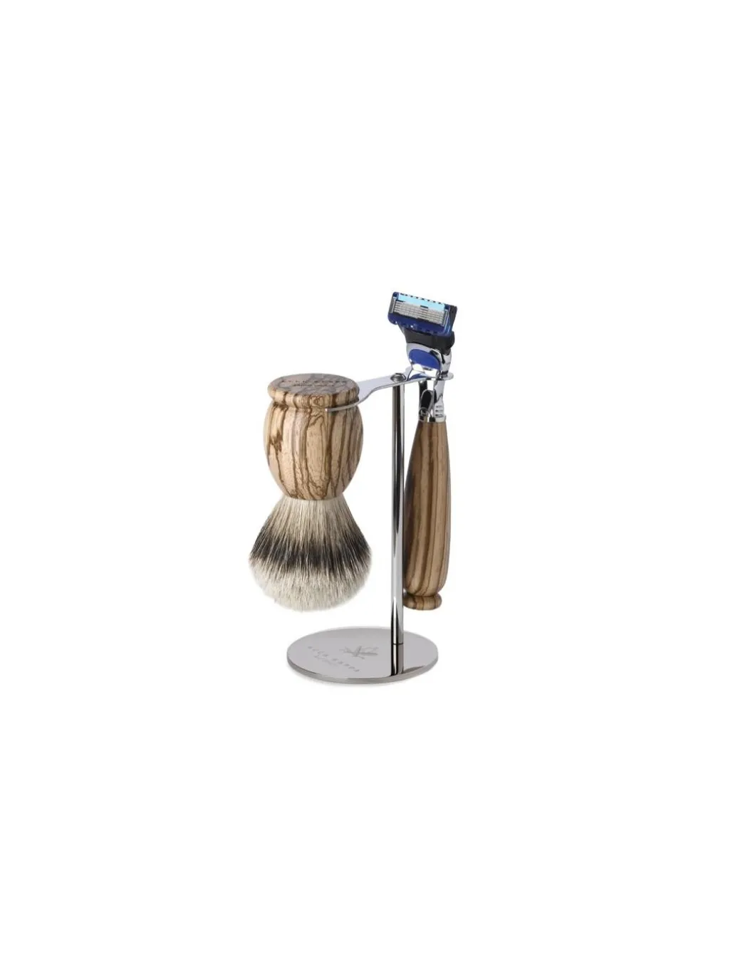 Acca Kappa - Set Pennello e Rasoio Fusion Proglide in legno di Zebrano - Coltelleria Lorenzi Milano