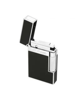 Accendino Ligne 2 Laccato Nero Finitura Palladio