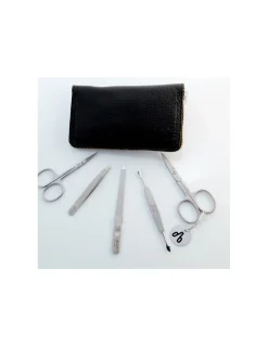 Astuccio da Manicure in Pelle con Zip