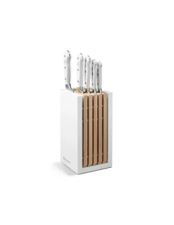 Blocco/Ceppo Coltelli con 5 coltelli Classic White