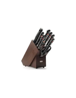 Ceppo Coltelli 9 Pezzi Marrone Scuro Wusthof