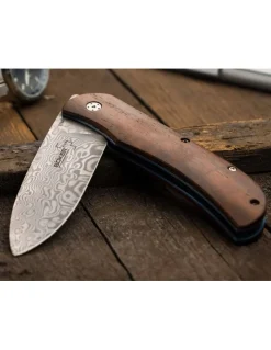 Coltello Chiudibile Exskelibur I Cocobolo Damascus