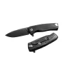 Coltello Chiudibile ROK Alluminio SOLID Manico Nero Lama nera