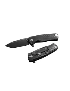Coltello Chiudibile ROK Alluminio SOLID Manico Nero Lama nera