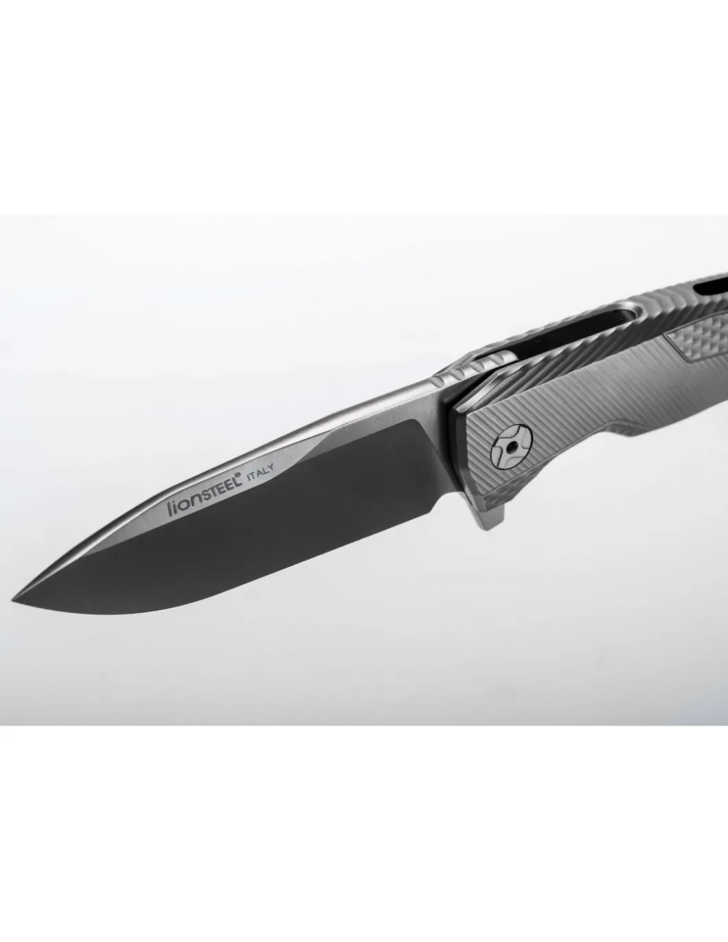 Coltello Chiudibile ROK Alluminio SOLID Manico Nero Lama nera