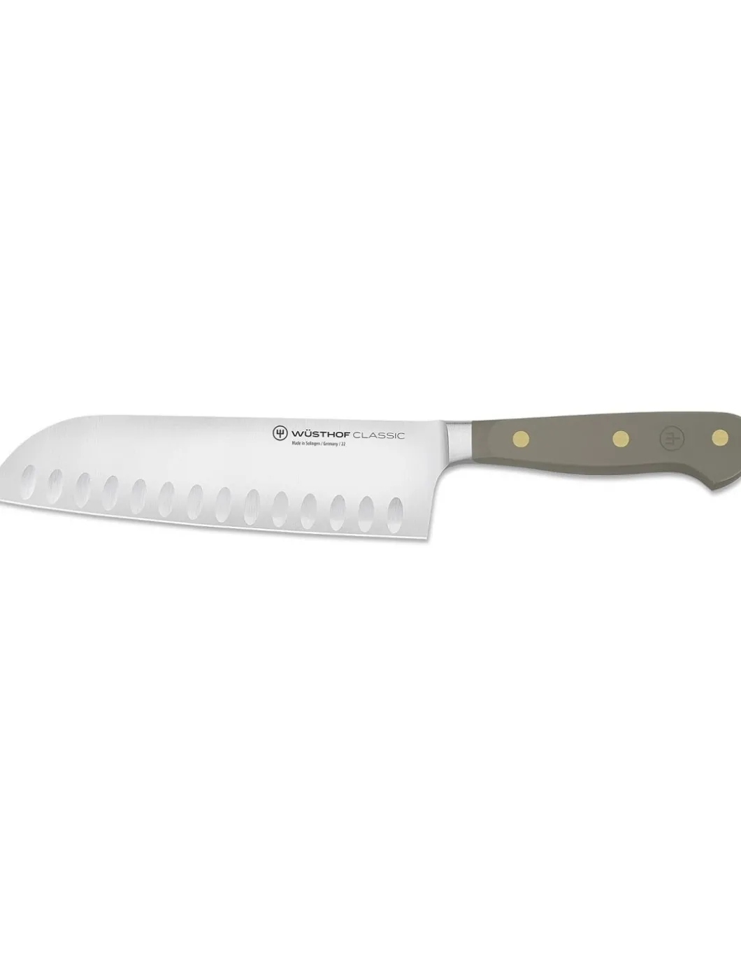 Coltello Santoku Alveolato Classic Wusthof Velvet Oyster