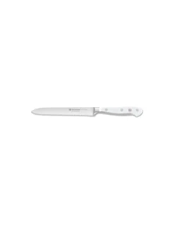 Coltello seghettato multiuso Classic 14 cm Manico Bianco