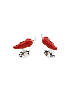 Deakin & Francis  - Gemelli a forma di Peperoncino in Argento  - Coltelleria Lorenzi Milano