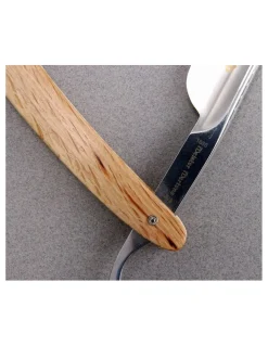 Dovo - Rasoio a mano libera 6/8 Inox Manico in legno  - Coltelleria Lorenzi Milano