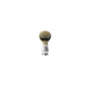 Edwin jagger - Pennello da barba con manico in acciaio modello Chatsworth Barley - Coltelleria Lorenzi Milano