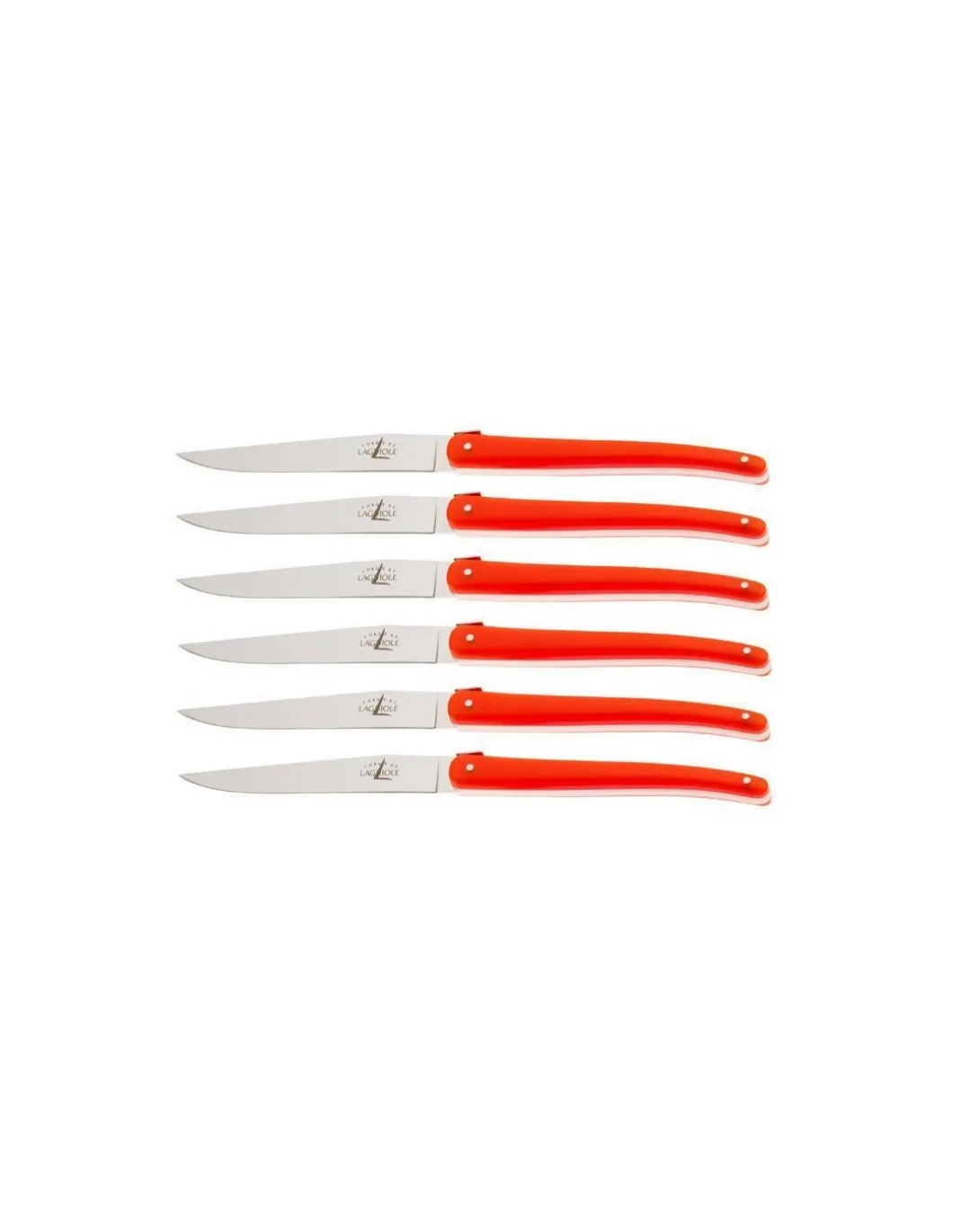 Forge de Laguiole - Set Coltelli da Bistecca Wilmotte Rossi 6 pz - Coltelleria Lorenzi Milano