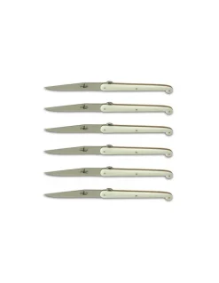 Forge de Laguiole - Set Coltelli da Bistecca manico Bianco Olivier Gagnere - Coltelleria Lorenzi Milano
