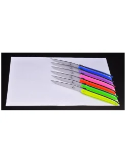 Forge de Laguiole - Set Coltelli da Bistecca Wilmotte Fluo 6pz - Coltelleria Lorenzi Milano