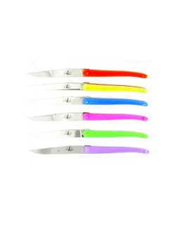 Forge de Laguiole - Set Coltelli da Bistecca Wilmotte Fluo 6pz - Coltelleria Lorenzi Milano