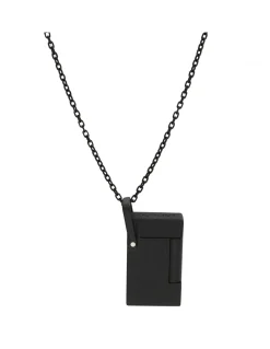 Lighter Necklace Accendino Testa di diamante Nero