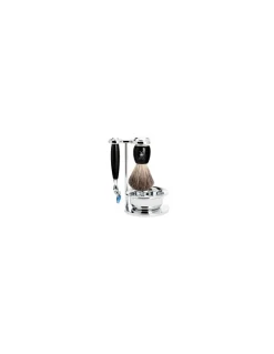 Mühle - Set da Barba Rasoio Fusion con Ciotola Nero - Coltelleria Lorenzi Milano