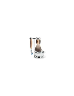 Mühle - Set da Barba Rasoio Fusion con Ciotola Simil Corno - Coltelleria Lorenzi Milano