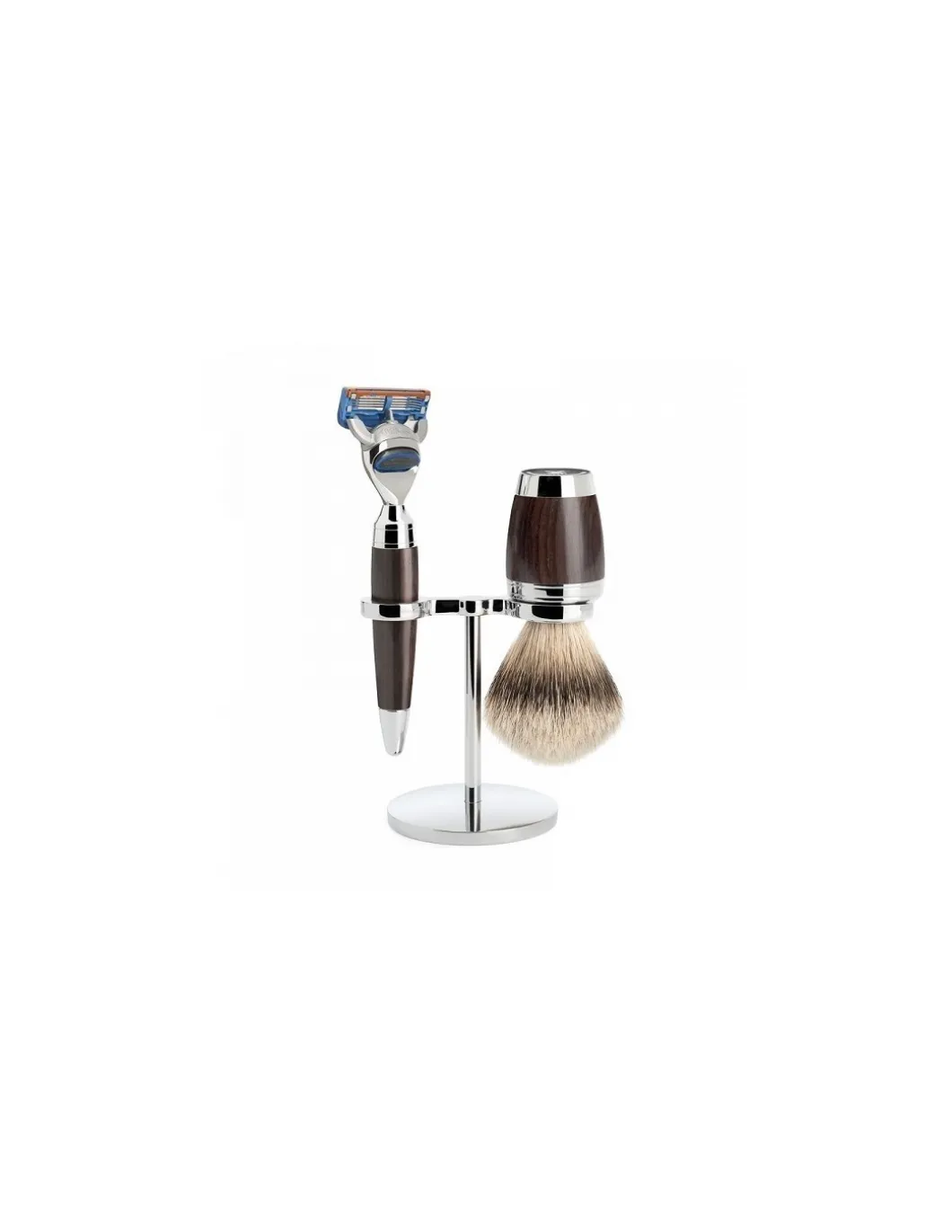 Mühle - Set da Barba Rasoio Fusion e Pennello in Legno di Grenadilla - Coltelleria Lorenzi Milano