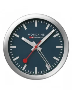 Mondaine Desk Clock Blu - Orologio da tavolo con sveglia