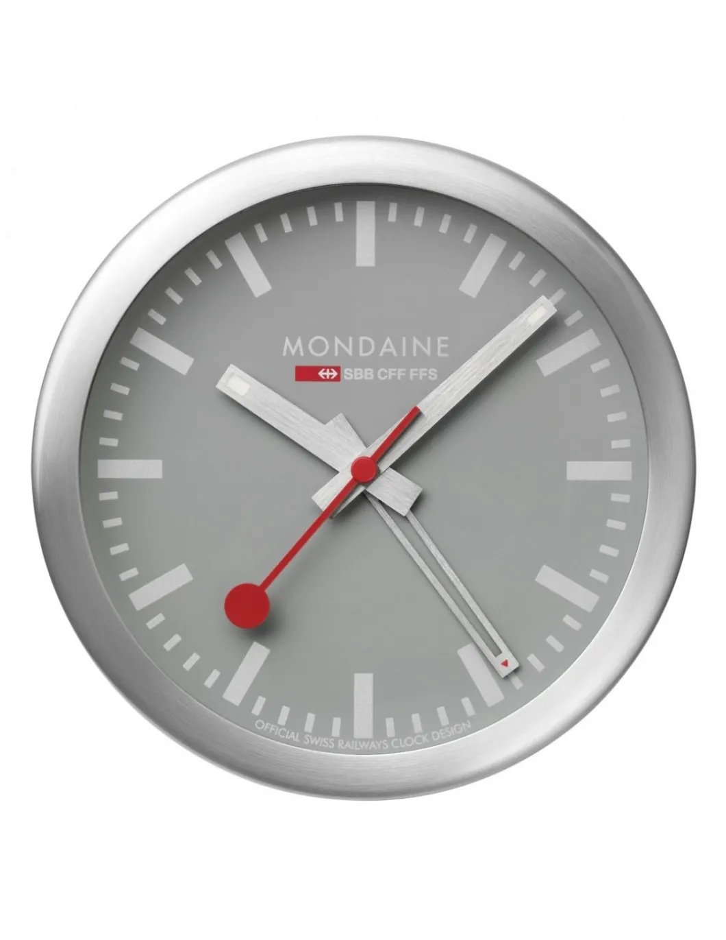 Mondaine Desk Clock Grigio - Orologio da tavolo con sveglia