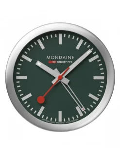 Mondaine Desk Clock Verde - Orologio da tavolo con sveglia