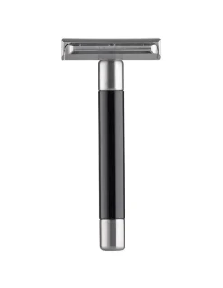 PILS - Rasoio di Sicurezza 104NE in acciaio inox e manico nero - Coltelleria Lorenzi Milano