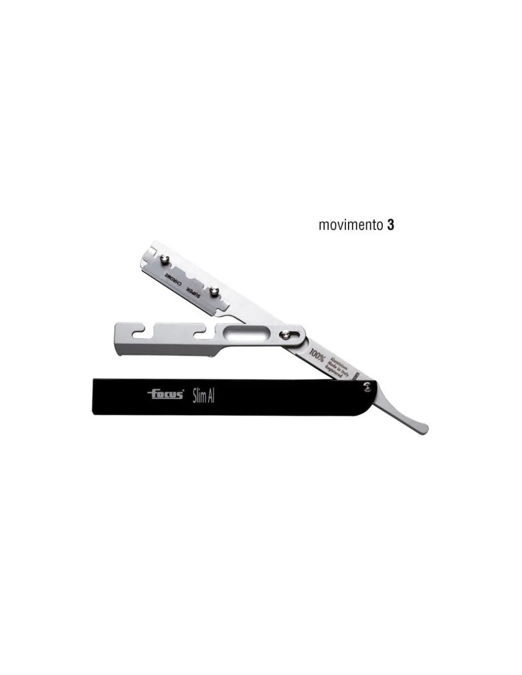 Rasoio Focus slim Lamette Intercambiabili AL R28-7 Oro