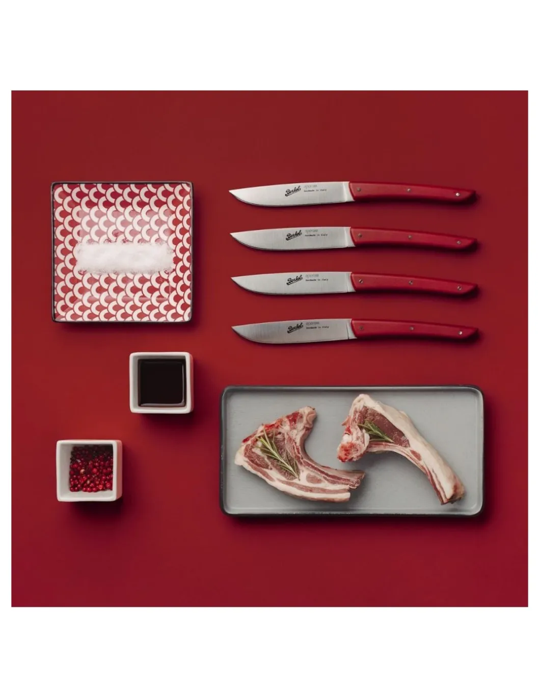 Set Coltello da Bistecca Rosso