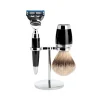 Set da Barba Stylo Nero Pennello e Rasoio Fusion Proglide