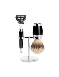 Set da Barba Stylo Nero Pennello e Rasoio Fusion Proglide