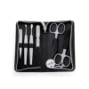 Set da Manicure Astuccio Nero in Pelle 6 pz