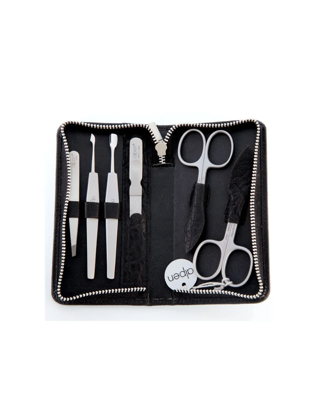 Set da Manicure Astuccio Nero in Pelle 6 pz