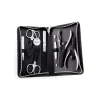 Set da Manicure in Pelle Nera 7 pz