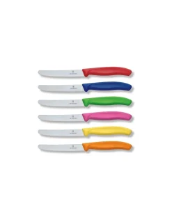 Set di coltelli da Tavola e Pomodoro Swiss Classic Colorati 6 PZ
