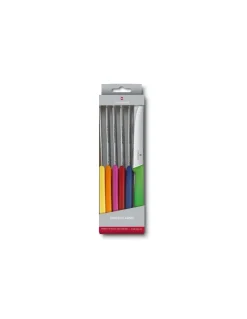 Set di coltelli da Tavola e Pomodoro Swiss Classic Colorati 6 PZ