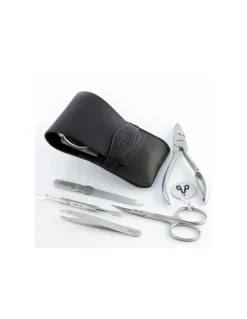 Set Manicure in Pelle Collection Inox Nero