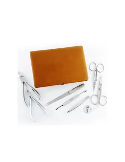 Set Manicure in Pelle Rigido 7pz