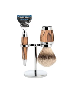 Set Rasoio Fusion e Pennello in Tasso Legno di Faggio Stylo