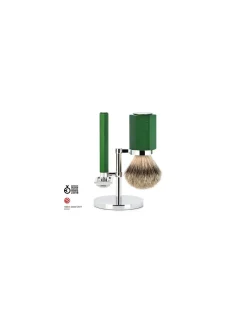 Set Rasoio Tradizionale e Pennello Hexagon Forest