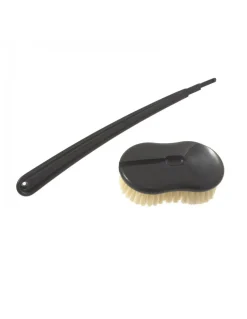 Spazzola da Bagno Setole Naturali Maiale Manico Nero