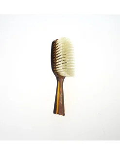 Spazzola per Capelli Con Manico Tartarugata Setola Bianca