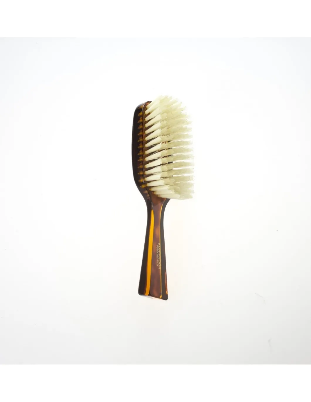Spazzola per Capelli Con Manico Tartarugata Setola Bianca