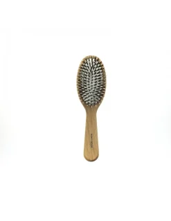 Spazzola per Capelli Pneumatica Ovale Grande Legno Ciuffo Misto Nylon e Setola