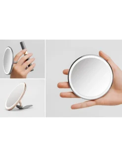 Specchio con sensore compatto rotondo da Viaggio/Borsetta 10 cm