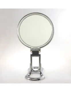 Specchio Cromato Bifacciale Pieghevole 3X