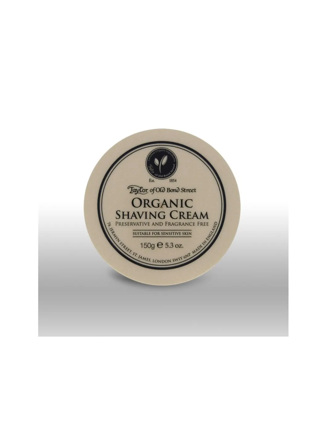 Taylor of Old Bond Street - Organic Shaving Cream 150 g - Coltelleria Lorenzi Milano