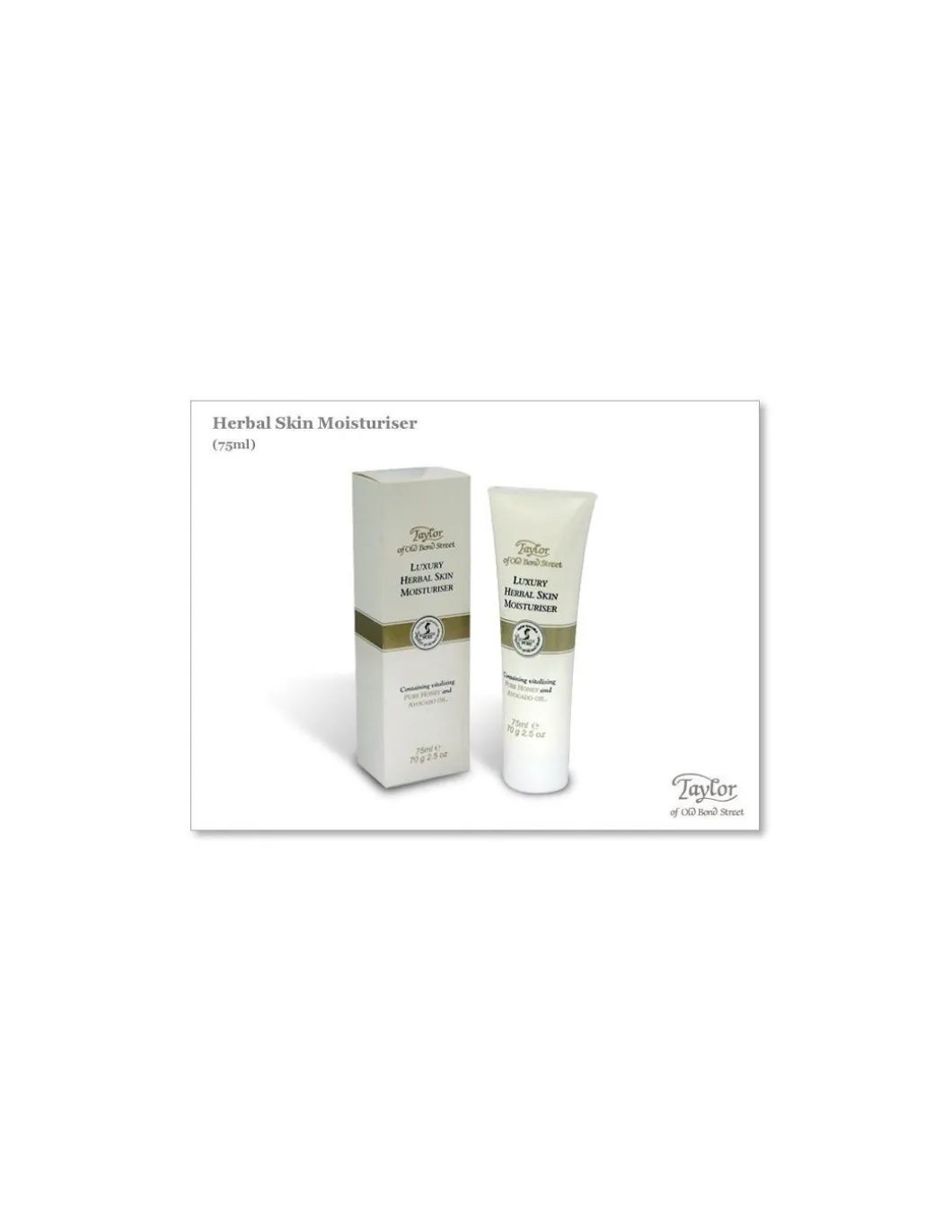 Taylor of Old Bond Street - Luxury herbal skin moisturiser 75ml - Coltelleria Lorenzi Milano