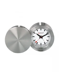 Travel Alarm Clock - Orologio da tavolo con sveglia Mondaine