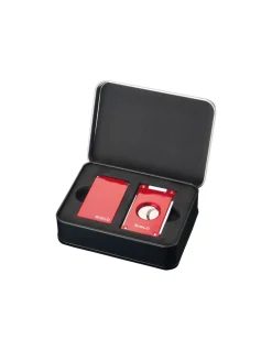 Vibrant Accessories Set Accendino e Taglia Sigari Rosso