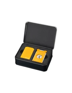 Vibrant Accessories Set Accendino e Tagliasigari Giallo